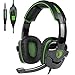 Gaming Headset with Microphones In-line Volume Control for New Xbox One PS4 PC Mac iPad iPod Laptop Computer Smart phones, Sades Earphones 3.5mm Wired Noise Isolation Bass Surround Over-Ear Headphones