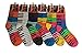 Differenttouch 6 Pairs Women's Fancy Design Multi Color Novelty Crew Socks (Music),Size 9-11