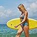 BeautyIn Womens Monokini Swimsuits Sexy Cross Lace Up Low Back Print One Piece Bathing Suits,Multicolored,US 8/M