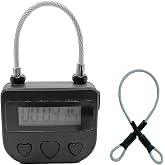 Electronic Time Padlock 99 Hours Max Timing with Electronic LCD Timed Display - USB Rechargeable (Black)