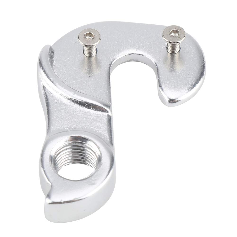 Rear Gear Mech Derailleur Hanger Hook Tool Drop Out Adapter Aluminium Alloy Replacable Bike Tail Hook Silver for Bikes(5.3cm 3.7cm)