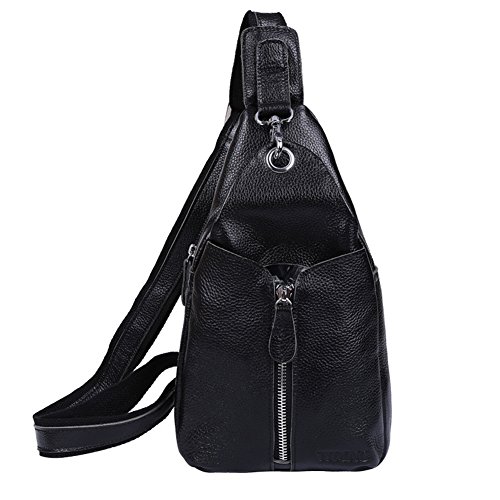 Modelshow Frauen Echtes Leder Brust Paket Freizeit Hintere Paket Bote Paket Schulter Paket