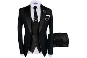 Wangyue Mens Suit 3 Piece Slim Fit Suits for Men Wedding Prom Tuxedo for Men Formal Business Suit