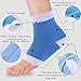 Heel Moisturizing Socks - Rendvieet Moisturizing Gel Heel Socks 2 Pairs Toeless Spa Socks for Heal, Treat Dry and Cracked Heels While You Sleeping (blue)
