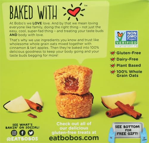BOBO’S OAT BITES, APPLE PIE STUFFED, 1.3 OUNCE (5 COUNT BOX)
