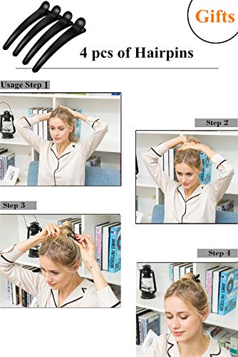Soft Hooded Hair Dryer Bonnet –Electronic Black Dying Attachment with Four Clips, Professional Personal Beauty Care For Women Girls (Black)