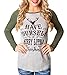 Naggoo Women's Letter Print Raglan Sleeve Jersey Baseball T-shirt Tops