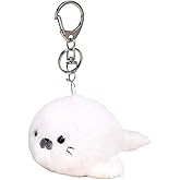 Eagyrosi Plush Seal Keychain – Adorable 3.35” Seal Keyring Bag Charms, Ocean Theme Keychain with Beep Beep Sound, for Women, Backpack Pendant, Gift for Birthday Party Christmas Valentine