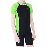 MIENOE Boys Swimsuit One Piece Kid Swimsuit Boys Water Sport Short Swimsuit UPF 50+ Sun Protection Bathing Suits