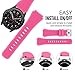 Midenso Bands for Gear S3 Frontier/Classic/Moto 360 2nd Gen 46mm Watch Silicone Bracelet, Sports Silicone Band Strap Replacement Wristband for Samsung Gear S3 Frontier / S3 Classic (Hot Pink)
