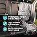 Car Seat Protector Set with Tablet Holder Kick Mat Cover (4 Pack) Thickest Padding - 2 Sets of Car Seat Protectors and Kick Mat Backseat Organizers - Kids, Dogs