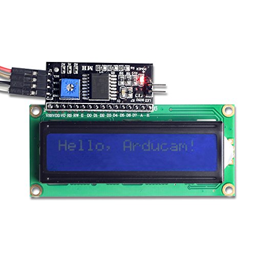 Arducam 1602 16x2 Serial HD44780 Character LCD Board Display with White on Blue Backlight 5V with IIC/I2C Serial Interface Adapter Module for Arduino - Thumbnail 6