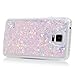 YOKIRIN Galaxy S5 Case, Luxury Sparkle Powder 3D Diamond Paillette Bling Slim Glitter Flexible Soft Rubber Gel TPU Protective Shell Hybrid Bumper Case Cover for Samsung Galaxy S5 i9600, Light Purple