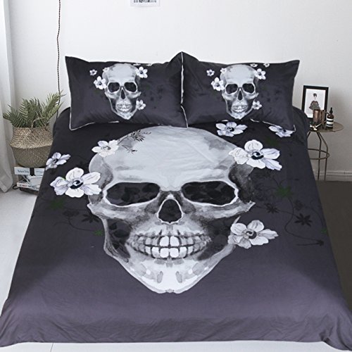 Sleepwish Floral Skull Bedding Black And White Skull Comforter