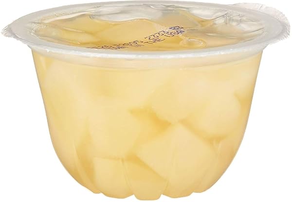 AMAZON FRESH, DICED PEARS IN WHITE GRAPE AND LEMON JUICE, 4 OZ BOWLS (PACK OF 4) (PREVIOUSLY HAPPY BELLY, PACKAGING MAY VARY)