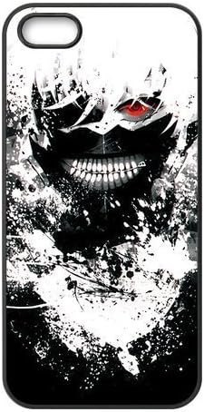 5s Case, iPhone 5 5s Case - Fashion Style New Japanese Anime Tokyo Ghoul Painted Pattern TPU Soft Cover Case for iPhone 5/5s(Black/white) by supermalls