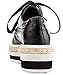 RF ROOM OF FASHION Women's Fashion Metallic Saddle Shiny Lace Up Flatform Oxford Shoes