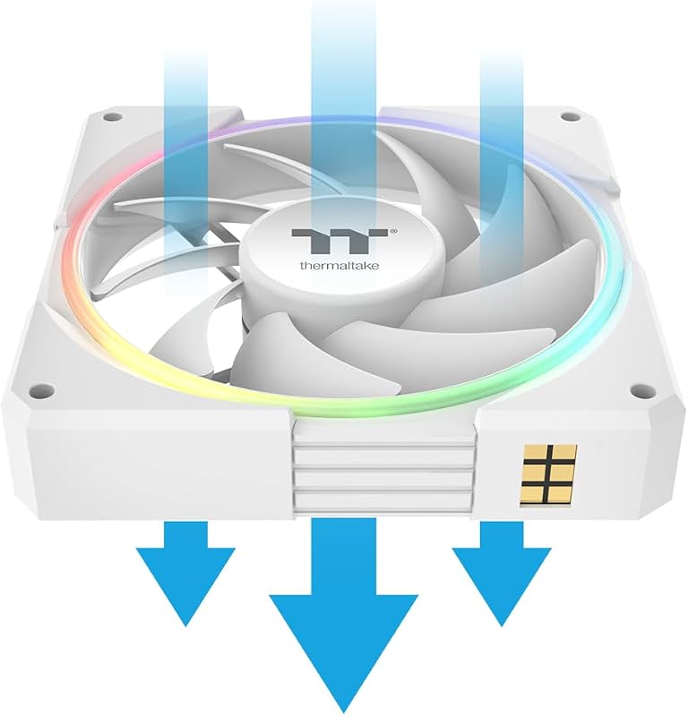 TS120 EX RGB Ventilateur avec Capteur de Température Intégré MagForce 2.0 3-Pack Blanc