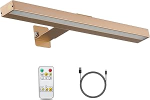 VIGMOJ Wireless LED Picture Light with Remote,16in Metal Rechargeable Art Light Display Lamp,Dimmable and Timer Picture Lights for Paintings,3 Modes,Dartboard Light for Frame Picture Gallery Portrait