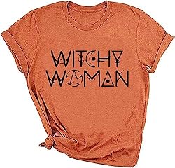 kfulemai Womens Halloween T-Shirt Funny Short