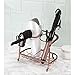 mDesign Metal Bathroom Vanity Countertop Hair Care & Styling Tool Storage Organizer Holder for Hair Dryer, Flat Irons, Curling Wands, Hair Straighteners - 2 Sections, Heat Safe - Venetian Bronze
