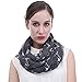 Basset Hound Dog Print Women's Infinity Scarf Lightweight (Dark Gray)