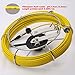 GooQee Sewer Drain Sewer Pipe Video Inspection Camera 100ft Fiberglass Push Cable Ø0.2inch Mounted with Stainless Steel Wheel Replacement of PIC001 PIC003 fits GooQee Camera Ø0.9inch only (30m)