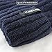 CAMOLAND Men's Fleece Wool Cable Knit Winter Beanie Hat(Navy)