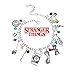 Stranger Things Movie TV Series Themed Collection 10 Logo Charms Lobster Clasp Jewelry Bracelet w/Gift Box by Superheroes