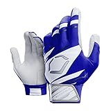 EvoShield Protective Speed Stripe Batting Gloves, Royal/White, Medium