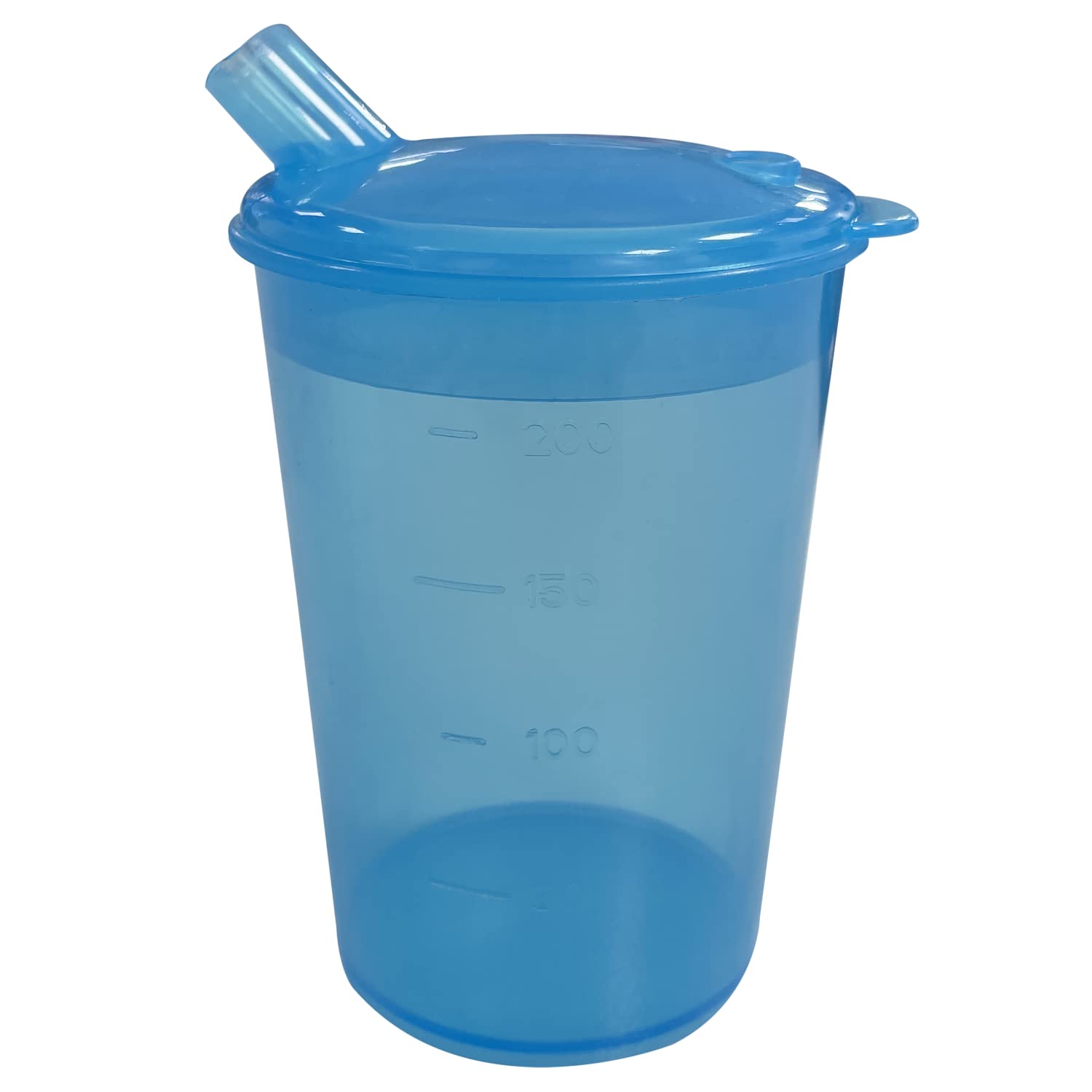 DR. BONE'S THERAPEUTICS Adult Drinking Cup with Spout, Sippy cup for adults ideal for Those who Struggle with Solid Foods, Adult sippy cup for Elderly, Less able ,Non Spill Cups 200ml, Blue