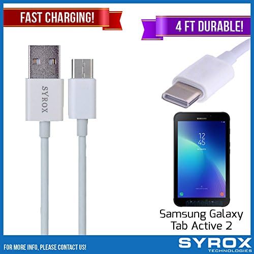 Syrox 20-Pack USB Type-C Cable, Reversible 4 ft Durable Fast Charging for Samsung Galaxy Tab Active 2, Samsung Galaxy Note 8, S8 Plus, LG V30, V20, G6, G5, Google Pixel, 6P, Nintendo Switch and All