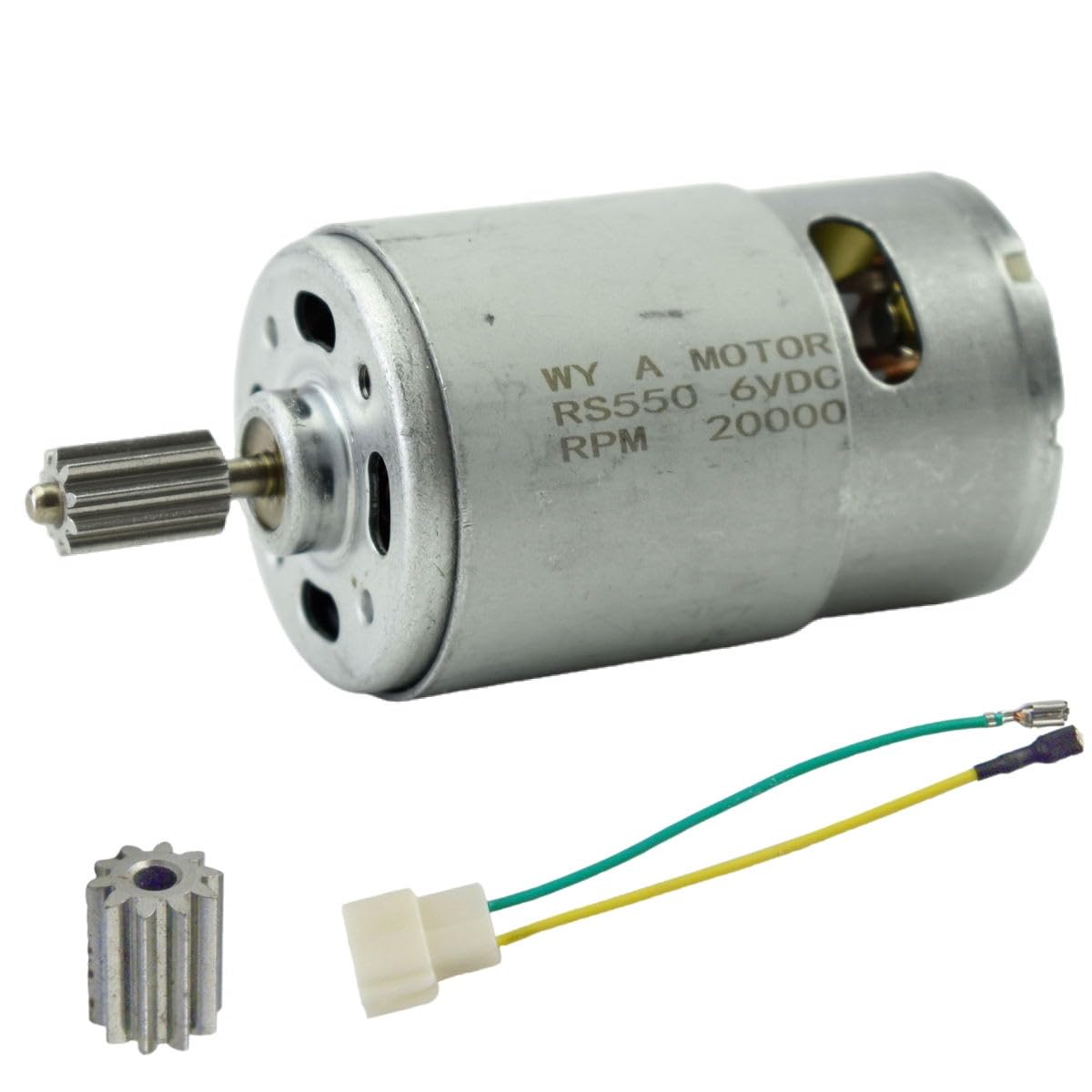 CHANCS Magnetic Gear Motor 550 6V DC 20000RPM Electrical Tools for DIY Hobby Toy Cars Remote Control — image 1