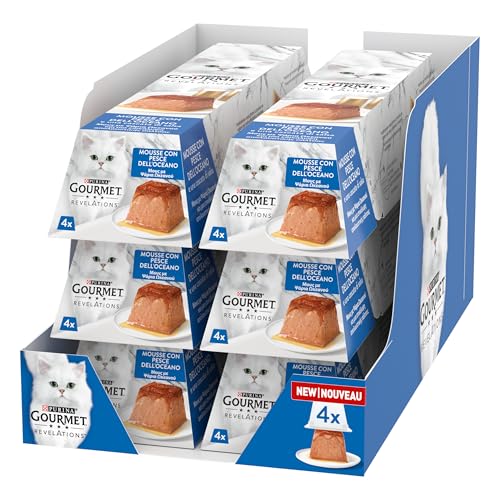 GOURMET Revelations Wet Food for Cats Adults Mousse 24 Packs of 57 g