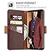 S8 Plus Wallet Case, DUEDUE Genuine Leather Magnetic Closure Folio Flip Cover Kickstand Credit Card Slots Protective Cover Samsung Galaxy S8 Plus,Brown
