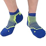 Shuning Low Cut Running Athletic Performance Sports Cushion No Show Tab Socks for Men and Women(Navy blue)