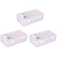 Generic 3 Pack 42 Slots Large Capacity Sewing Thread Holders for Spools, Empty Storage Box, Yarn Spools Containers Case