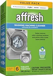 Affresh Washer Machine Cleaner, Whiite , 6-Tablets, 8.4 oz - W10501250