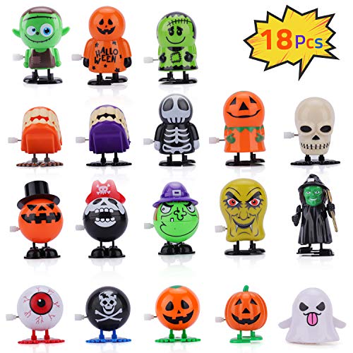 Jionchery 18 Pack Halloween Wind Up Toys, VIRIITA Assorted Clockwork Toys Assortment Goody Bag Filler Supply for Party Favors for Kids