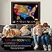 Scratch Off Map of USA Travel Poster with US States Outlined State Flags 24