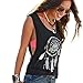 Orangesky Women Dreamcatcher Printed Sleeveless Tops Crop Tank Vest Shirt Tee (L, black)