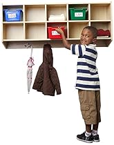 ECR4Kids 10-Section Hanging Coat Locker with Assorted Color Bins
