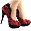 SHOW-STORY-Sexy-Two-Tone-Closed-Toe-Lace-Platform-High-Heel-Stiletto-PumpsLF30443