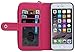iPhone 6 Plus/6S Plus Wallet Case, HYSJY Girls Women Magnets Detachable Zipper Wallet Case iPhone 6 Plus/6S Plus Cover PU Leather Folio Flip Holster Carrying Case Card Holder5.5