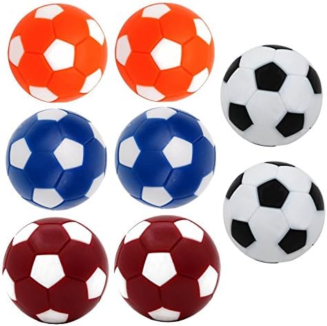 Table Soccer Foosballs Replacement Balls, Qtimal Mini Colorful 36mm Official Tabletop Game Ball - Set of 8