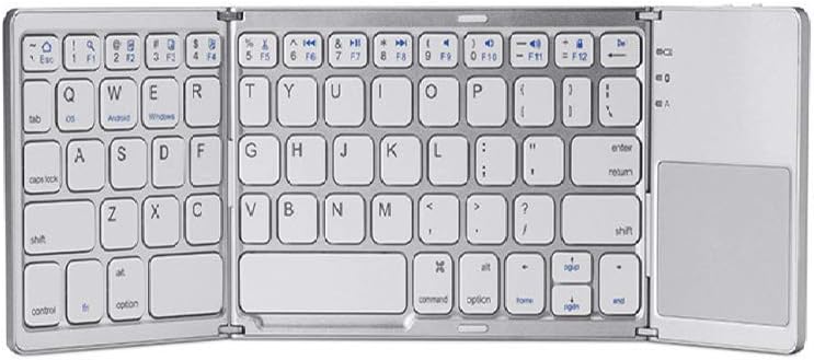YUNYIN Foldable Bluetooth Keyboard Portable Wireless Keyboard for iOS, Android and Windows Tablets – Smartphone, iPhone, iPad, Laptop, PC, Pocket Size