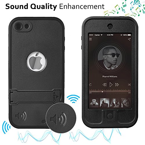 Comsoon iPod 5 iPod 6 Waterproof Case,[Dustproof Sweatproof][IP68 Certified]iPod Touch Defender Case Built-in Touch Screen & Kickstand for Both Apple iPod Touch 5th & 6th Generation - Thumbnail 4