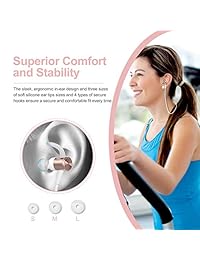 Auriculares Bluetooth, auriculares deportivos para correr, ligeros, estéreo, con cancelación de ruido, resistentes al sudor y con micrófono, auriculares inalámbricos en auriculares para gimnasio, entrenamiento compatible con iPhone