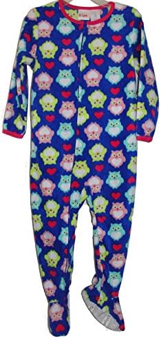 Toddler Girl's Size 3T OWL and Heart Fleece Blanket Footed Pajama Sleeper