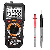 Tacklife DM01M Advanced Digital Multimeter Trms 6000 Counts Tester Non Contact Voltage Detection Amp Ohm Volt Multi Meter Temperature, Live Line, with Lcd Backlit, Black